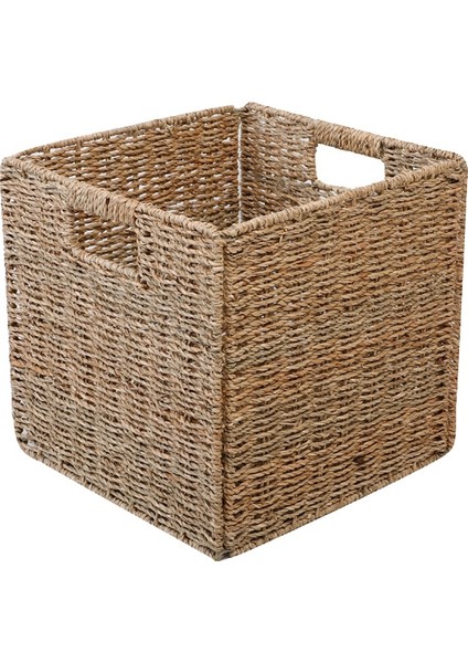 Dolaplar, Banyo Için Kulplu Dokuma Seagr Organizatör Sepeti (Yurt Dışından)