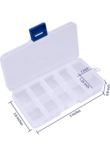 15 Adet Şeffaf Mücevher Kutusu Plastik Organizatör Kutusu El Sanatları Için Ayarlanabilir Bölücüler ile Boncuk Mücadele Depolama 10 Bölme (Yurt Dışından) modelleri