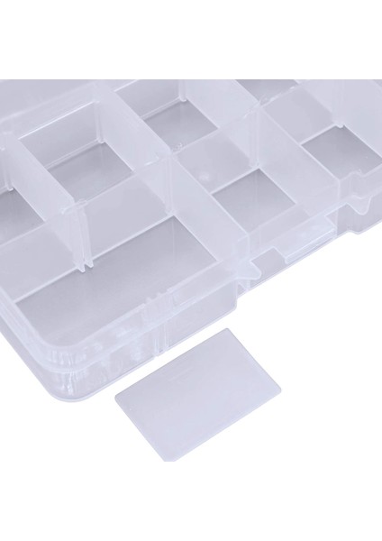 15 Adet Şeffaf Mücevher Kutusu Plastik Organizatör Kutusu El Sanatları Için Ayarlanabilir Bölücüler ile Boncuk Mücadele Depolama 10 Bölme (Yurt Dışından) fırsatları
