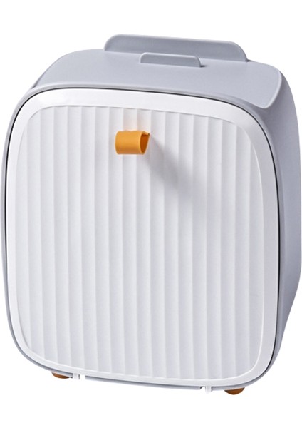 Çöp Kutusu Masaüstü Küçük Kapaklı Kül Kutusu Çöp Organizatörü Gri (Yurt Dışından)