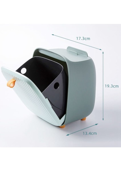 Çöp Kutusu Masaüstü Küçük Kapaklı Kül Kutusu Çöp Organizatörü Gri (Yurt Dışından) fiyatları