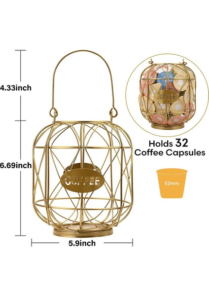 K Bardaklık-32 K Bardak Saklama Rafına Uyumlu-Kahve Çekirdeği Tutucu-Ev Ofis Mutfak Barı (Yurt Dışından) fiyatları