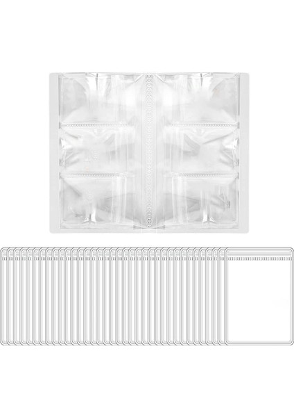 84-Izgara Şeffaf Takı Saklama Kitabı ve 50 Adet Kalınlaşmak Pvc Fermuar Kapatma Çanta Seyahat Takı Küpe Vitrin Kutusu (Yurt Dışından)