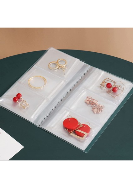 84-Izgara Şeffaf Takı Saklama Kitabı ve 50 Adet Kalınlaşmak Pvc Fermuar Kapatma Çanta Seyahat Takı Küpe Vitrin Kutusu (Yurt Dışından) fiyatları