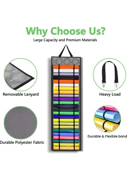 2x Vinil Rulo Tutucu, 48 Bölmeli, Organizatörler Gri (Yurt Dışından) fırsatları