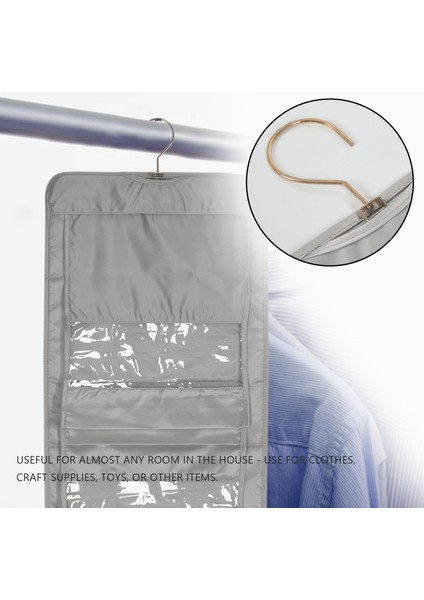 6 Cepler Asılı Çanta Organizatör Dolap Saklama Çantası Askı Kılıfı ile Şeffaf Çift Taraflı Çamaşır (Yurt Dışından) fırsatları