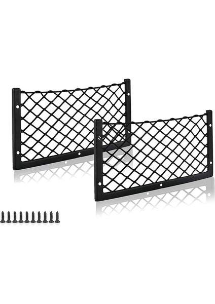 Araç Saklama Ağı Çantası Tekne Örgüsü Ağ Tutacağı, 14 x 7 Inç 2'li Paket (Yurt Dışından)