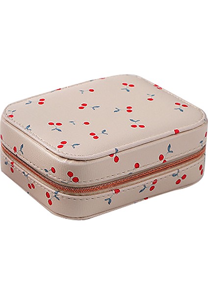 Taşınabilir Mücevher Kutusu Fermuar Depolama Organizatör Takı Tutucu Beyaz (Yurt Dışından)