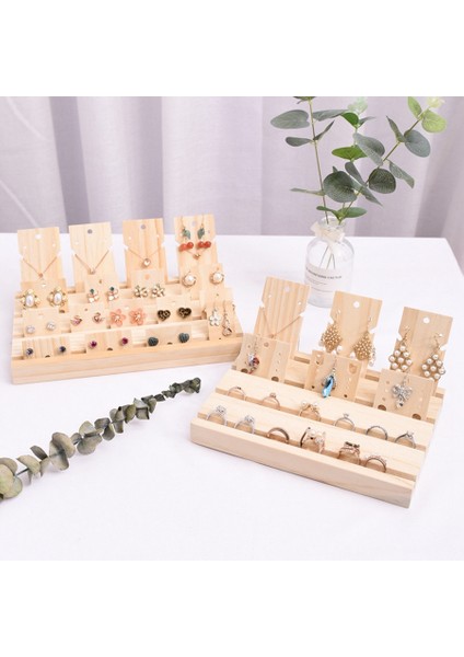 Ahşap 3 Yuvalı Plaka Ekran Küpe Sh Saklama Takı Rafı L (Yurt Dışından) modelleri