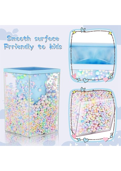 2 Parça Kalem Tutucu Çok Masaüstü Organizatör Kırtasiye Makyaj Fırça Depolama Tutucu Renkli Kabarcık Topu ile (Yurt Dışından) fırsatları