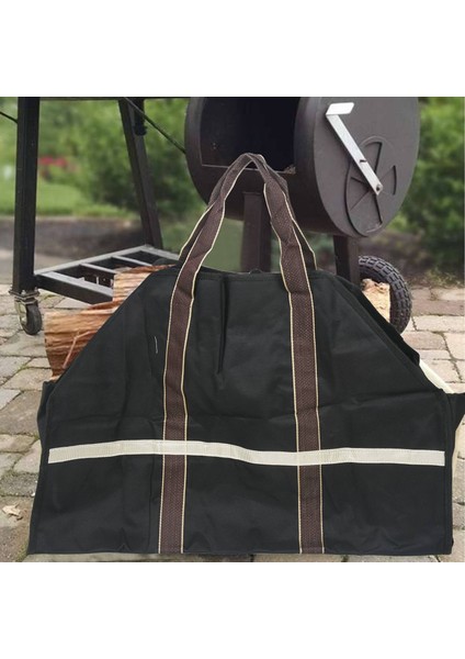 Yakacak Odun Taşıma Ahşap Tutucular Saklama Çantası Siyah (Yurt Dışından) fiyatları