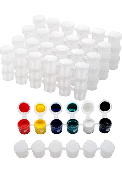 30 Yudumlu Boş Boya Bardağı Saklama Kapları Sanat El Sanatları (5ML/30PC) (Yurt Dışından)