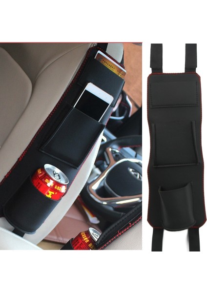 Araba Pu Çanta Koltuk Yan Braketi Saklama Çantası Bagaj Otomobil Parçaları Siyah (Yurt Dışından) fiyatları