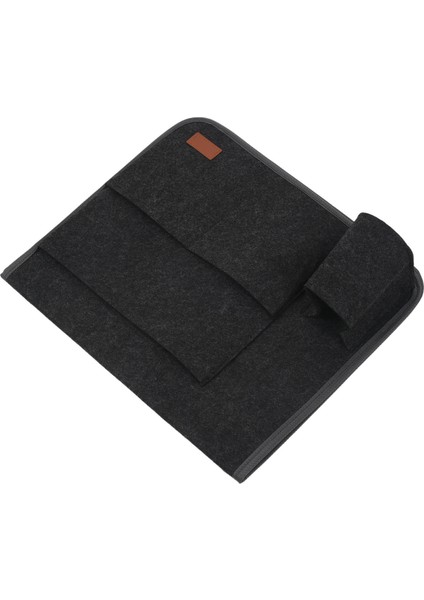 Başucu Saklama Çantası Keçe Asılı Depolama Organizatör Yatak Odası Yurt Koyu Gri Için Iç Cepler ile (Yurt Dışından)