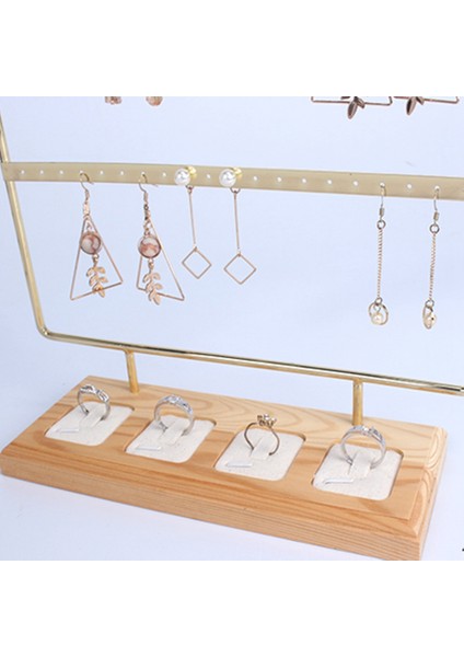 2 Katmanlı Ahşap Küpe Takı Organizatör Ekran Tutucu Pamuk Beyaz (Yurt Dışından) indirimleri