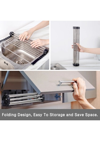 Katlanabilir Çok Fonksiyonlu Bulaşık Kurutma Rafı Mutfak Organizatör Depolama (Yurt Dışından) fırsatları