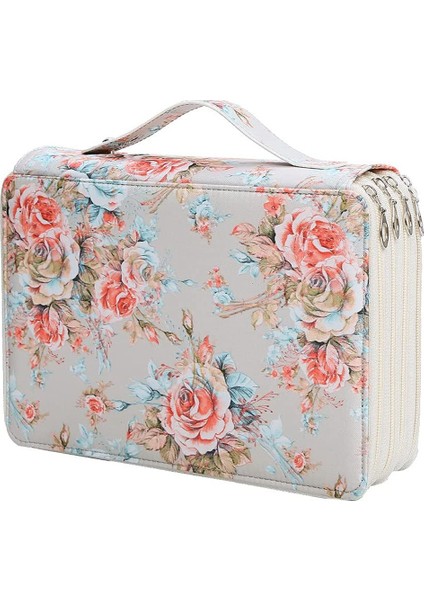 200 Yuvaları Kalem Tutucu Kalem Çantası Büyük Kapasiteli Kalem Organizatör Saplı Askı Kullanışlı Renkli Kalem Kutusu Haki (Yurt Dışından)