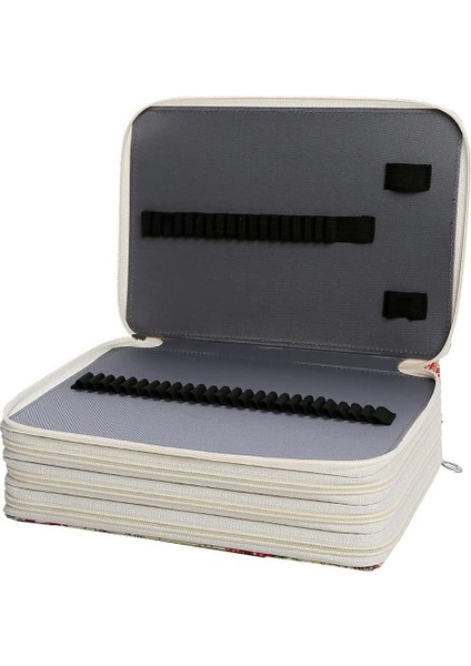 200 Yuvaları Kalem Tutucu Kalem Çantası Büyük Kapasiteli Kalem Organizatör Saplı Askı Kullanışlı Renkli Kalem Kutusu Haki (Yurt Dışından) fiyatları