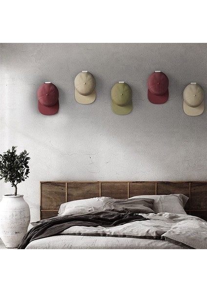 Beyzbol Şapkası Kancaları Duvara Monte Şapkalar Organizatör Tutucular Beyaz (Yurt Dışından) indirimleri