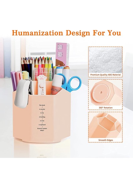 Sevimli Döndürme Organizatör, Kalemlik-Ofis Malzemeleri Pembe (Yurt Dışından) indirimleri