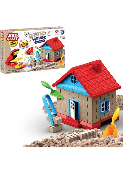 Art Craft Art Craft Inşaat Kinetik Kum Ev Seti 750 Gr. (Yurt Dışından)