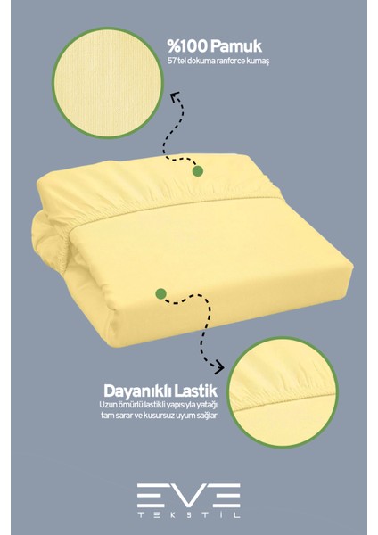 Doğal Pamuk Çift Kişilik Rainforce Kumaş Lastikli Çarşaf fiyatları