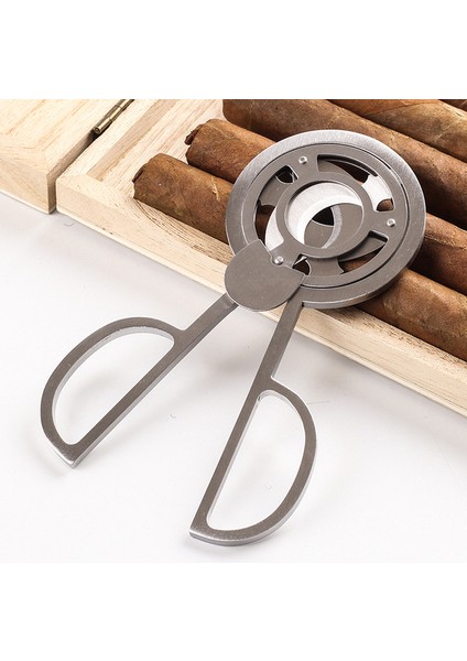 Yeni Varış Üçlü 3 Bıçak Paslanmaz Çelik Gümüş Ton Puro Kesici Cep Gadgets Zigarre Cutter Bıçağı Küba Puro Makas (Yurt Dışından)
