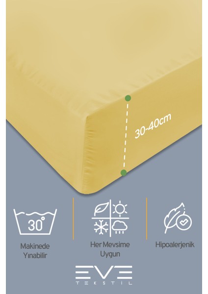 Fitted Penye Kumaş Çift Kişilik Lastikli Çarşaf fırsatları