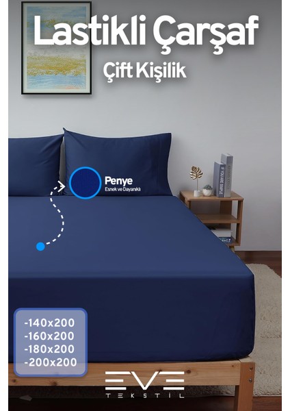 Fitted Penye Kumaş Çift Kişilik Lastikli Çarşaf
