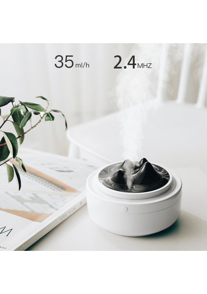 Dağ Manzarası Nemlendirici Mini USB Aromaterapi Gece Lambası Atomize Hava Nemlendirici Yatak Odası Ev Masaüstü Ofis-B Için (Yurt Dışından)