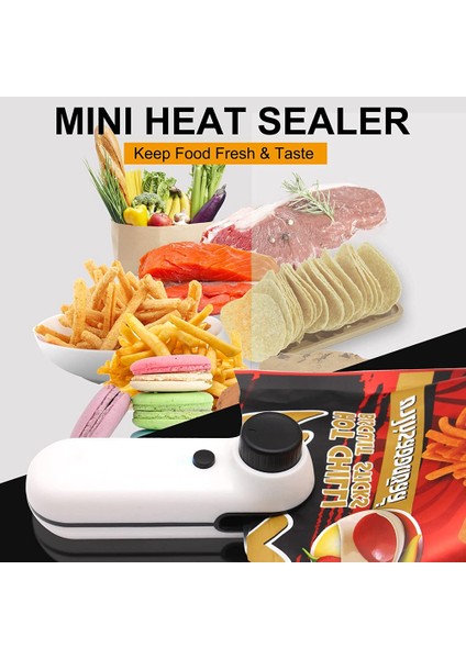 Mini Poşet Kapatıcı, 2 Paket Poşet Kapatıcı Isı Yalıtım, 2'si 1 Arada USB Şarj Edilebilir Isı Kapatıcı ve Kesici, El Tipi Çanta Kapatıcı ile (Yurt Dışından) fiyatları