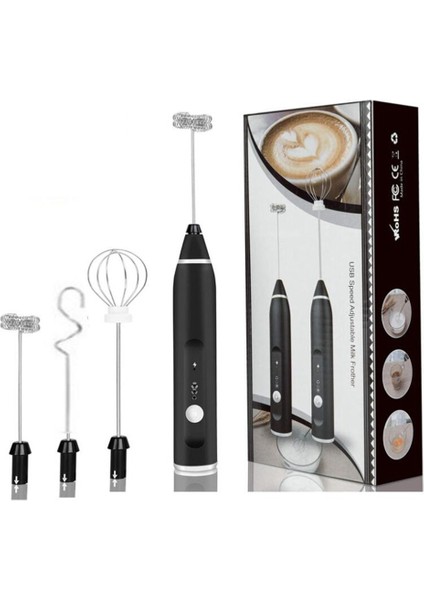 Elektrikli Süt Köpürtücü El Kablosuz Blender USB Mini Kahve Makinesi Çırpma Mikser Cappuccino Krem Yumurta Gıda Blender A (Yurt Dışından)