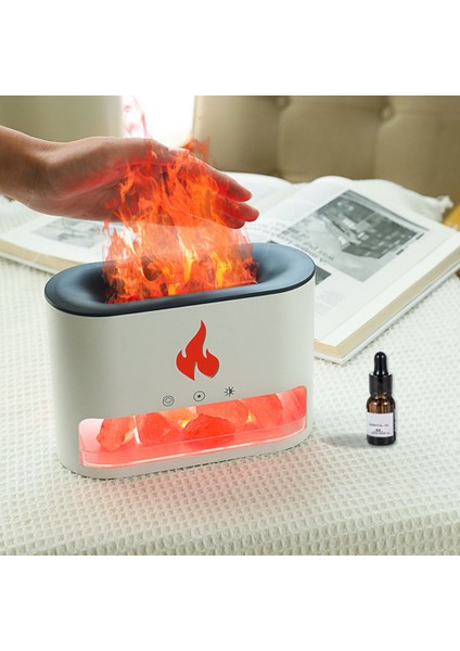 Alev Lambası Aromaterapi Uçucu Yağ Difüzörü USB Elektrikli Ultrasonik Serin Sisli Hava Nemlendirici Işık Beyaz (Yurt Dışından) fırsatları