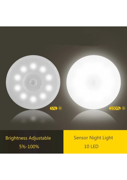 Pır Hareket Sensörü LED Gece Lambası USB Şarj Edilebilir Kısılabilir Gece Lambası Dolap Işığı Kablosuz Dolap Işığı -Sıcak (Yurt Dışından) modelleri