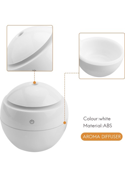 Değişken Aromaterapi Uçucu Yağ Difüzörü Mini USB Hava Nemlendirici Taşınabilir Ultrasonik Atomize Nemlendirici Hava Temizleme Cihazı LED Gece Lambası Beyaz (Yurt Dışından) indirimleri