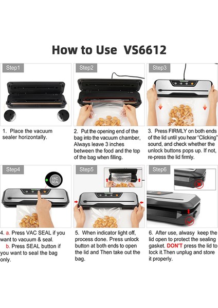 Ev Vakumlama Makinesi Sous Vide Vakum Paketleme Makinesi Mutfak Depolama Için Gıda Vakumlama Makinesi Çanta Vakum Ruloları Ab Tak (Yurt Dışından)