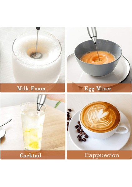 Elektrikli Süt Köpürtücü El Kablosuz Blender USB Mini Kahve Makinesi Çırpma Mikser Cappuccino Krem Yumurta Gıda Blender B (Yurt Dışından)
