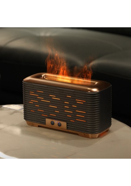 Nemlendirici 350ML Ultrasonik USB Esansiyel Yağı 3D Lamba Sis Yangın Alev Nemlendirici Difüzör Gümüş Gri (Yurt Dışından) fırsatları