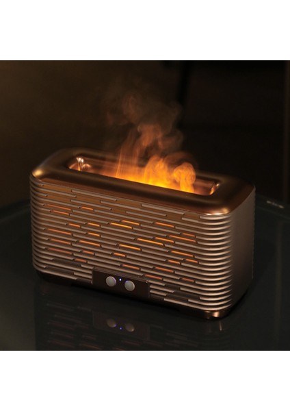 Nemlendirici 350ML Ultrasonik USB Esansiyel Yağı 3D Lamba Sis Yangın Alev Nemlendirici Difüzör Gümüş Gri (Yurt Dışından) indirimleri