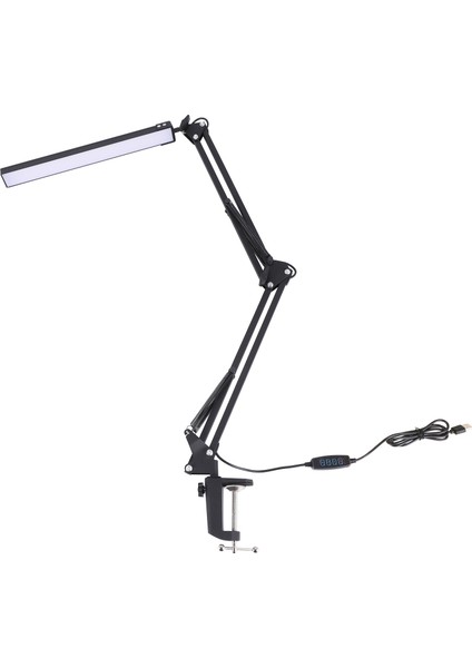 Kelepçeli LED Masa Lambası, Ayarlanabilir Salıncak Kolu Masa Lambası, Çalışma / Okuma / Ofis / Çalışma Için Modern Mimar Masa Lambası (Siyah) (Yurt Dışından)
