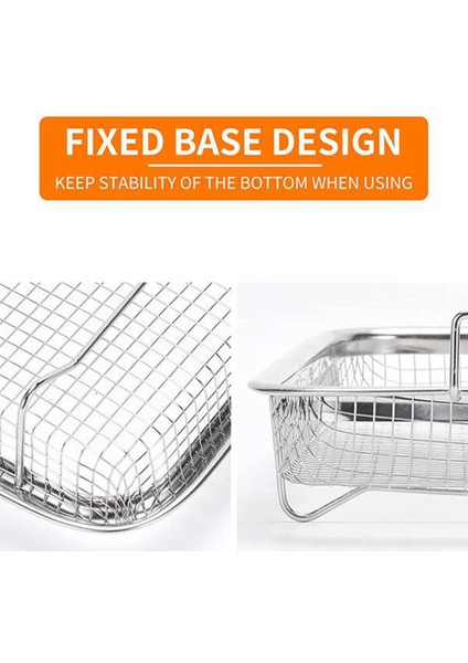 Fırın Için Hava Fritöz Sepeti, Paslanmaz Çelik Izgara Sepeti Yapışmaz Örgü Sepet Seti, Hava Fritöz Tepsisi Tel Raf (Yurt Dışından) modelleri