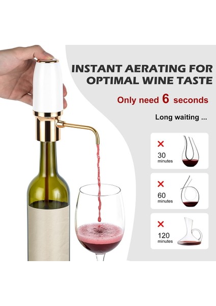 Elektrikli Şarap Havalandırıcı Dökücü Otomatik Akıllı Dekantör Dağıtıcı -Usb Kablosu ile Şarj Edilebilir A (Yurt Dışından) fırsatları
