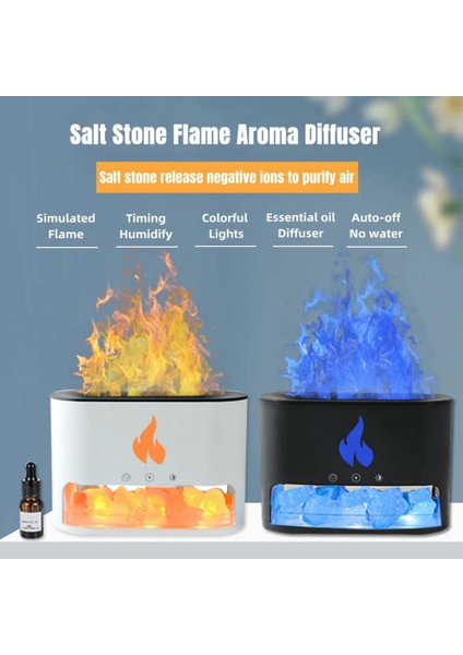 Alev Lambası Aromaterapi Uçucu Yağ Difüzörü USB Elektrikli Ultrasonik Serin Sisli Hava Nemlendirici Işık Beyaz (Yurt Dışından) fiyatları