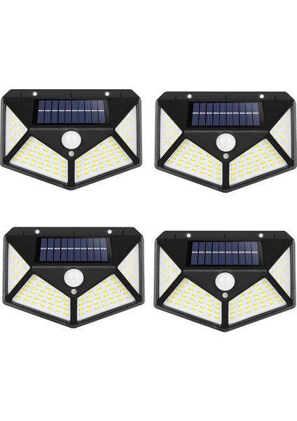 4 Paket Güneş Enerjili LED Işık Dış Mekan Güneş Işığı Pır Hareket Sensörü Duvar Lambası Su Geçirmez Güneş Enerjili Güneş Işığı Bahçe Için (Yurt Dışından)
