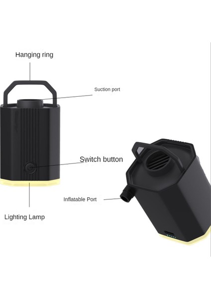 Şişirme Pompası Dahili Güç Kaynağı USB Hızlı Hava Yastığı Yüzme Simidi Şişme Kanepe Kablosuz Elektrikli Şarj Pompası (Yurt Dışından) indirimleri