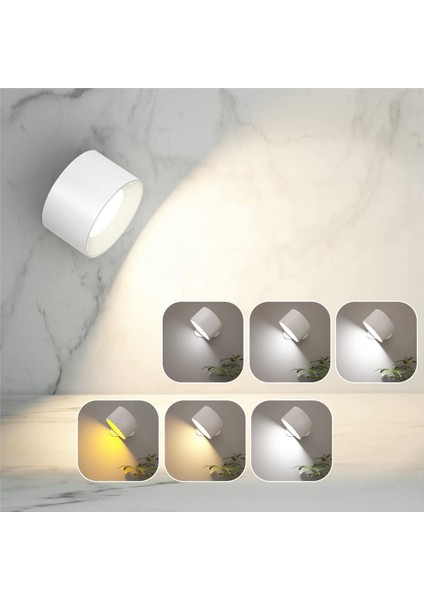 Duvar Aplikleri, LED Işıklar Pille Çalışan Duvar Lambaları Şarj Edilebilir 360° Serbest Döndürülebilir Manyetik Toplu Okuma Işığı (Yurt Dışından) modelleri