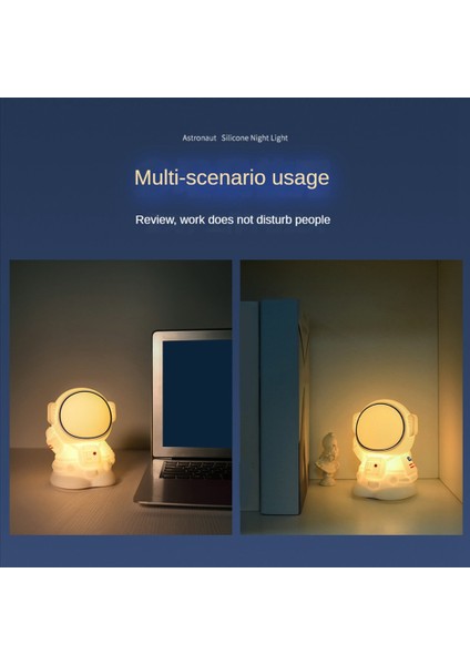 LED Göz Koruması Gece Lambası Astronot Silikon Çırparak Lamba Çocuk Başucu Yurdu Duygusal Atmosfer Lambası (Yurt Dışından) fiyatları