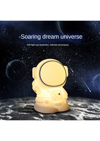LED Göz Koruması Gece Lambası Astronot Silikon Çırparak Lamba Çocuk Başucu Yurdu Duygusal Atmosfer Lambası (Yurt Dışından) indirimleri