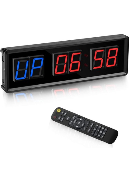 Spor Salonu Zamanlayıcı, LED Aralık Zamanlayıcı Dijital Geri Sayım Duvar Saati Spor Zamanlayıcı, Ev Için 1.5 Inç Basamak Aşağı/yukarı Saat Kronometre (Yurt Dışından)