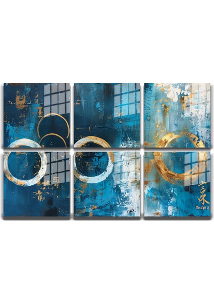 Sanat^# Soyut Desen Cam Tablo 04